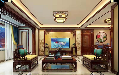 黑龙江住宅新中式风格装修，尽显奢华品味