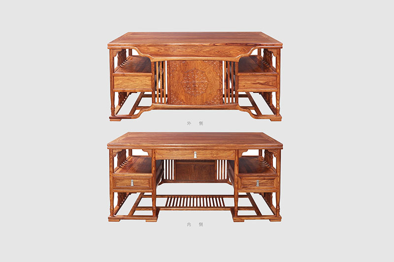 黑龙江中式家居装饰书房桌椅组合家具效果图