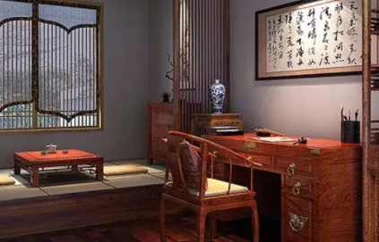 黑龙江书房中式设计美来源于细节